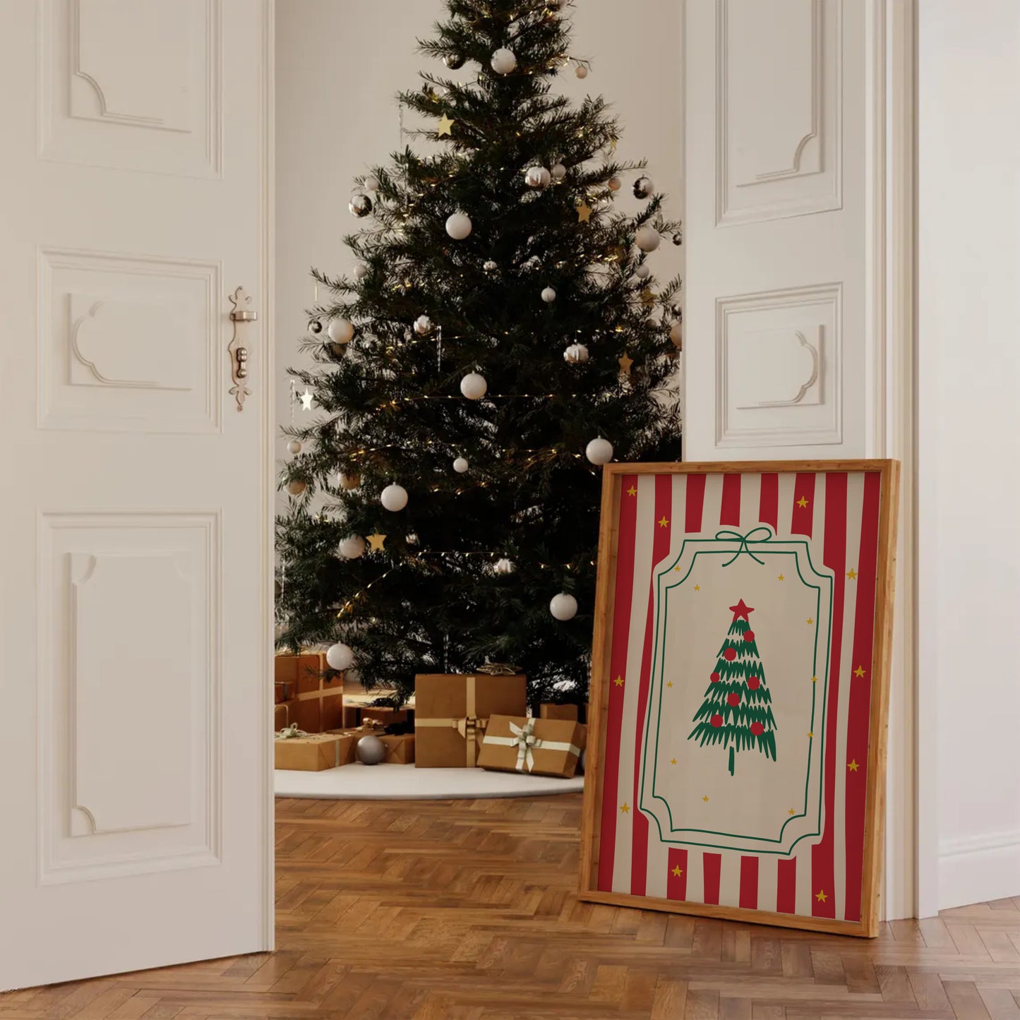 Coquette Christmas Tree Print