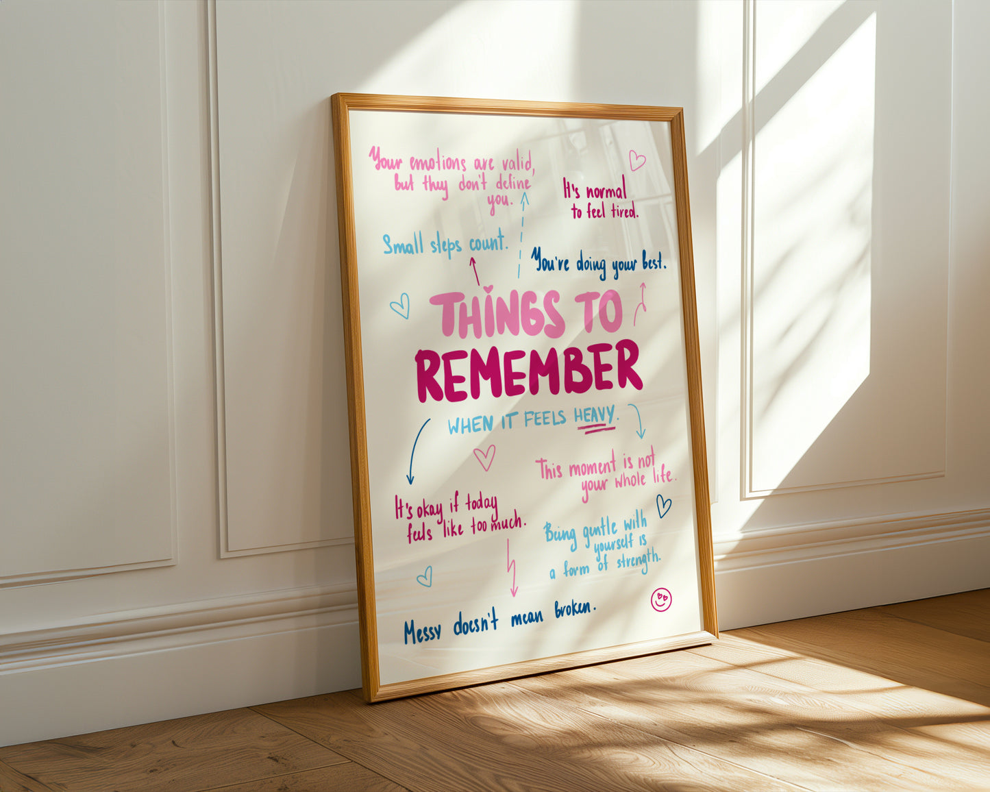 Things To Remember Mental Health Print