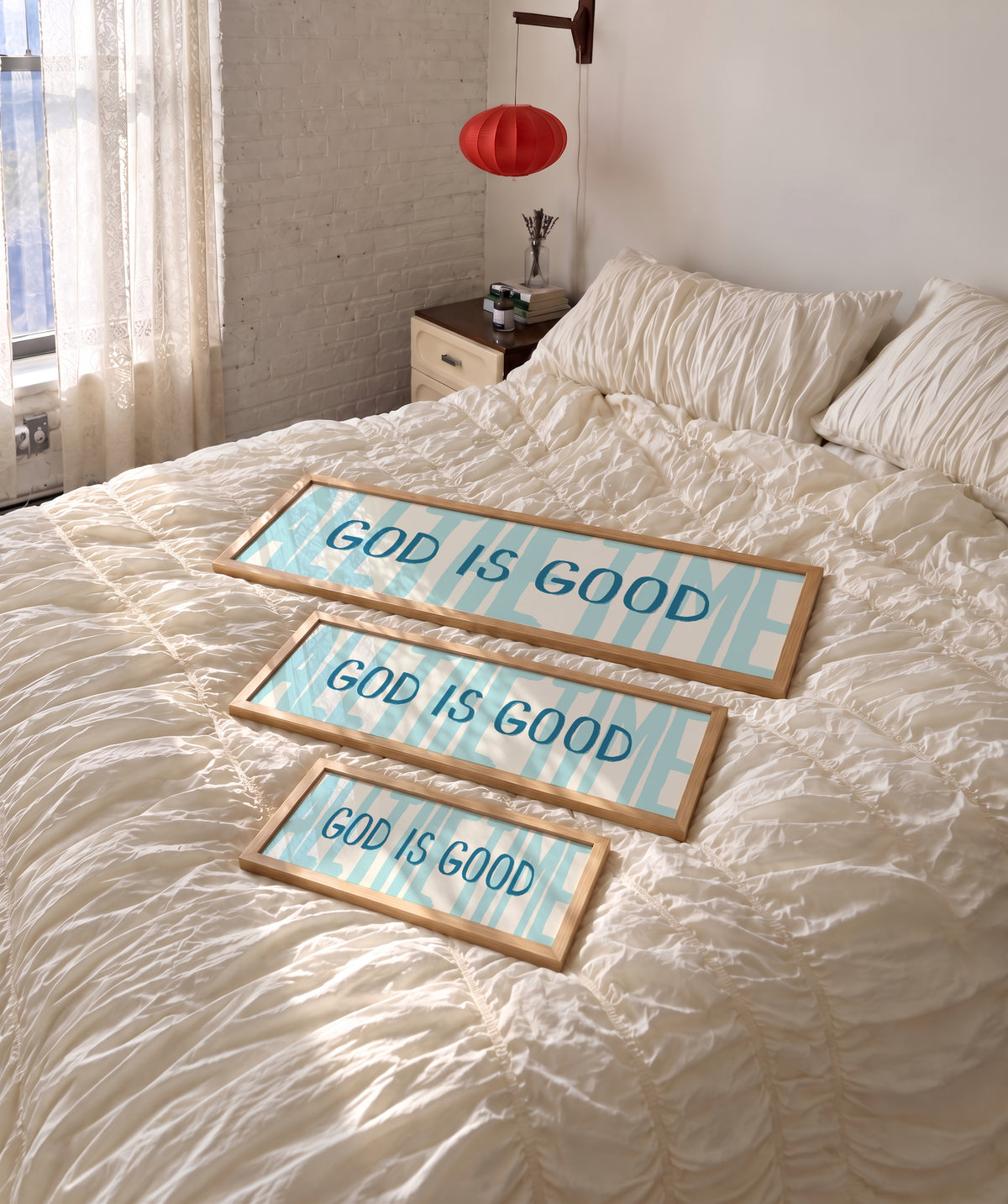 God Is Good All The Time Blue Panoramic Print