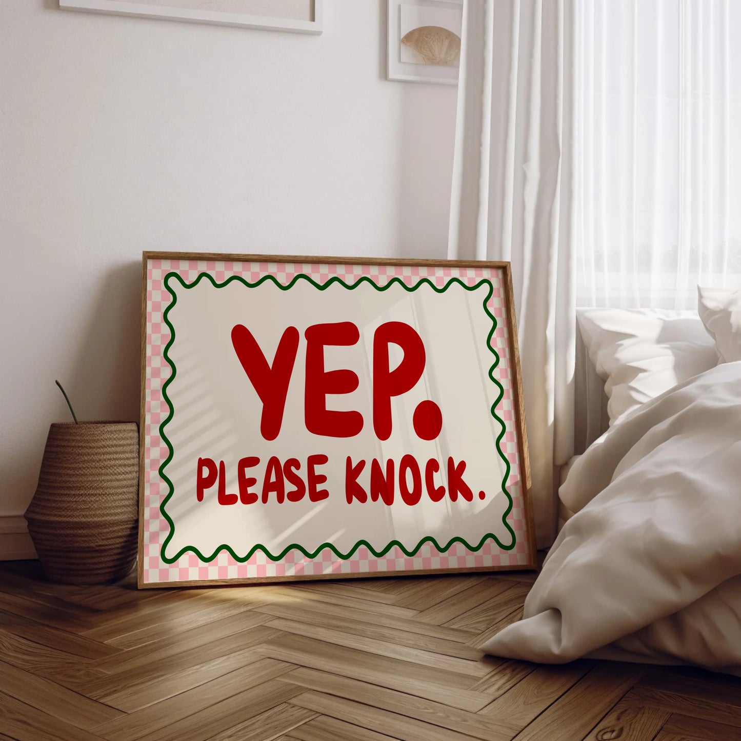 Yep Please Knock Print