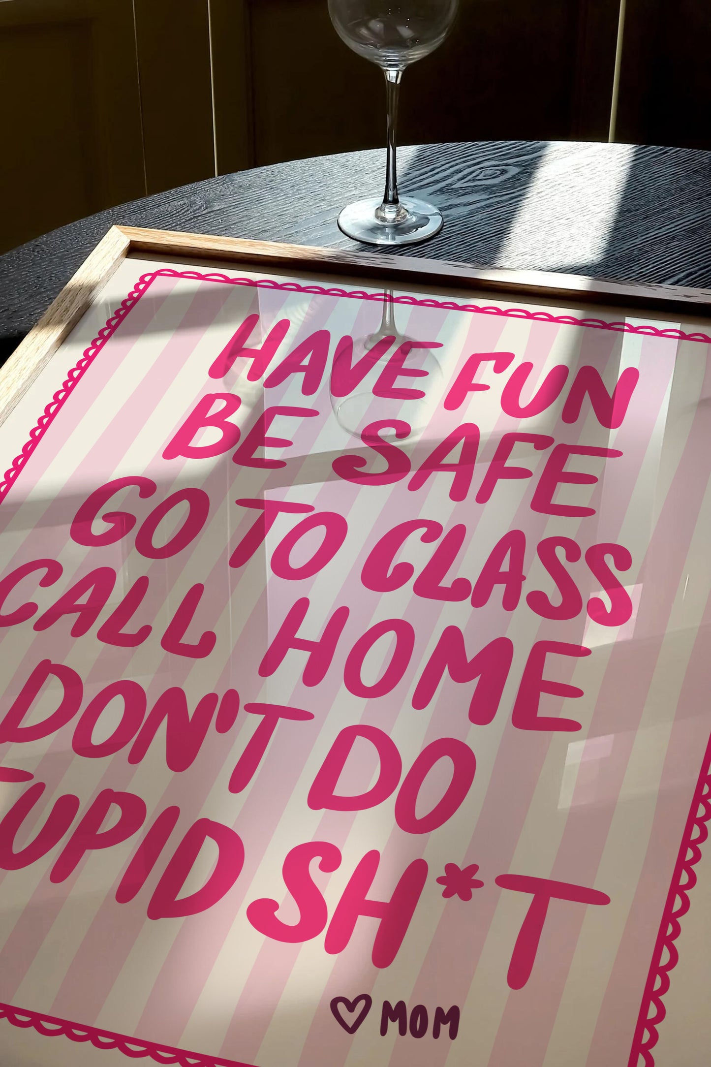 Pink Dorm Rules Print