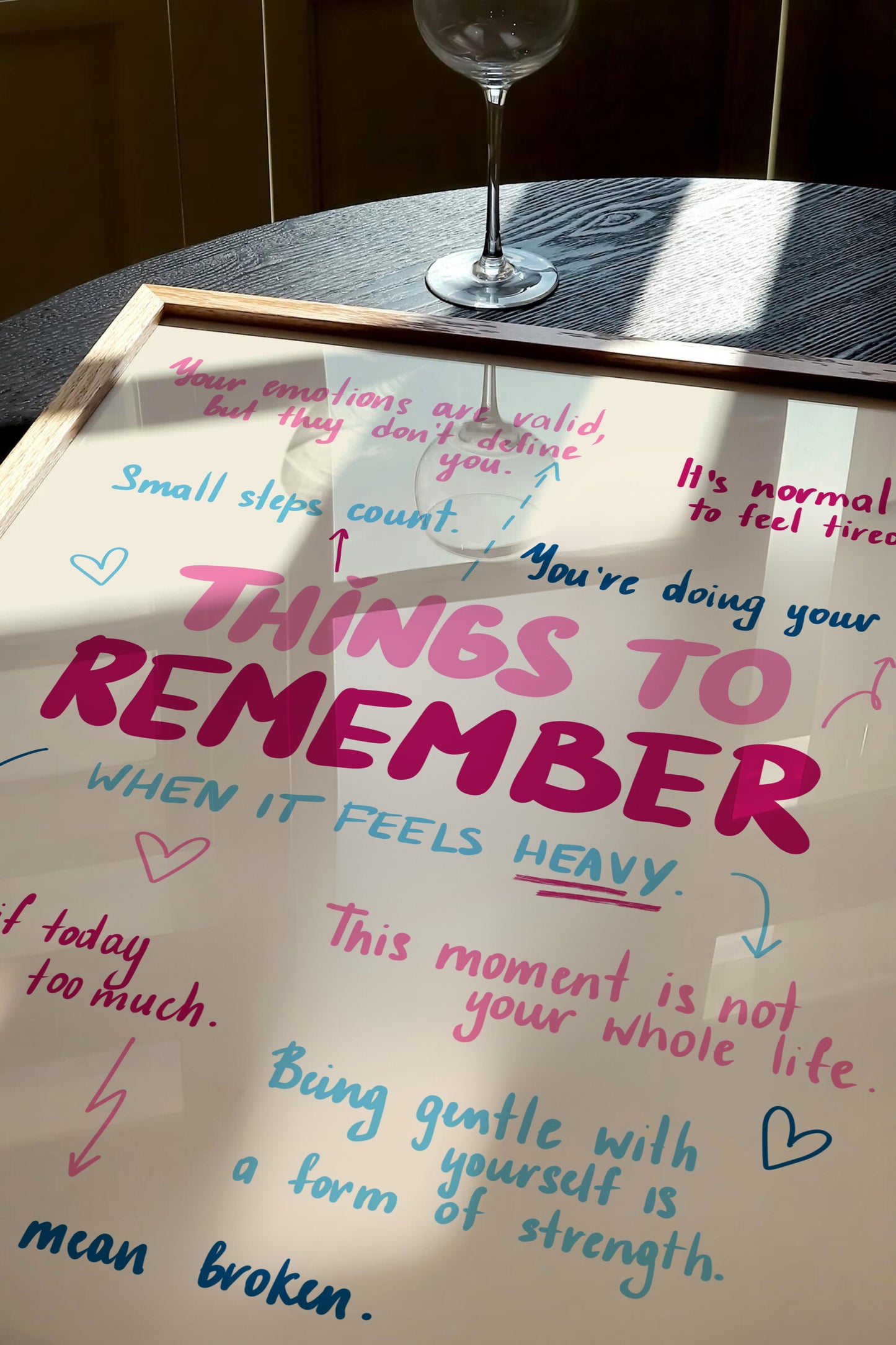 Things To Remember Mental Health Print