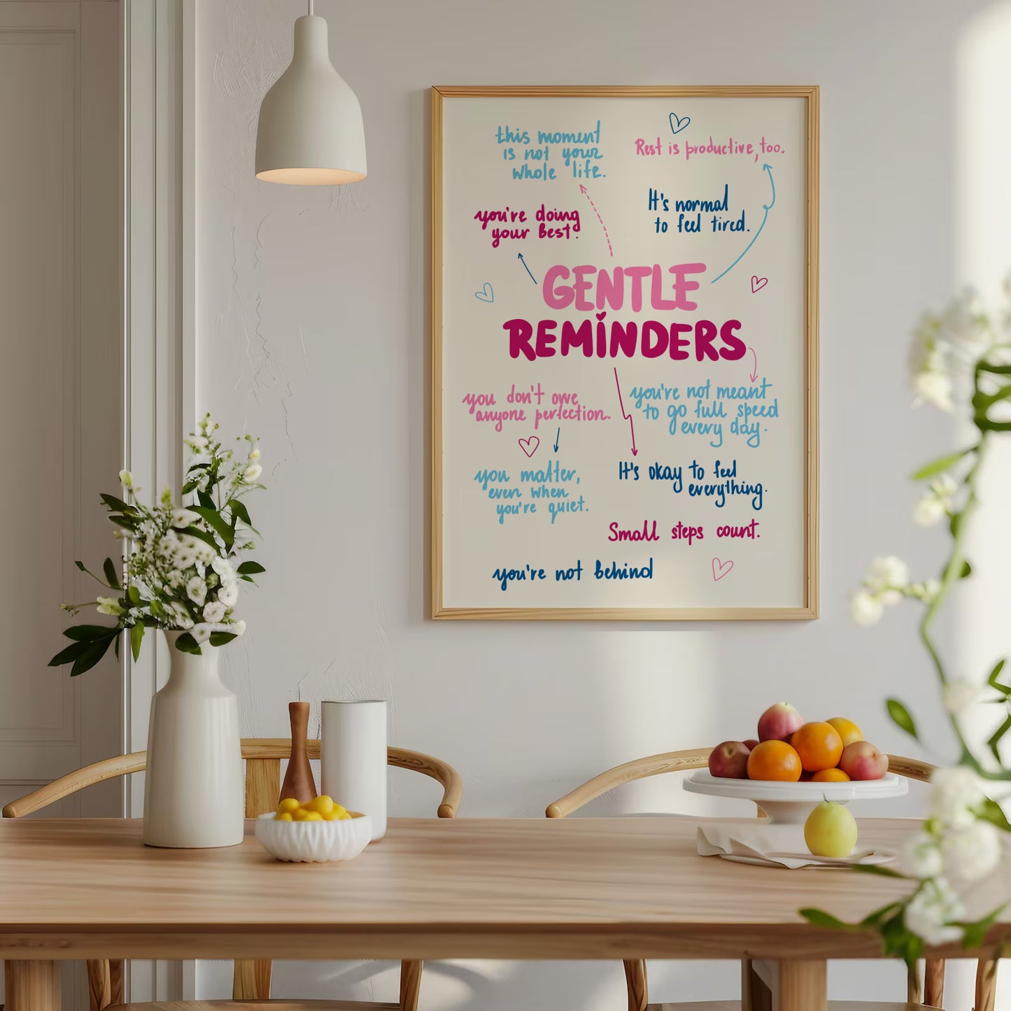 Gentle Reminders Motivational Print