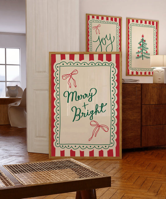 Merry and Bright Christmas Print