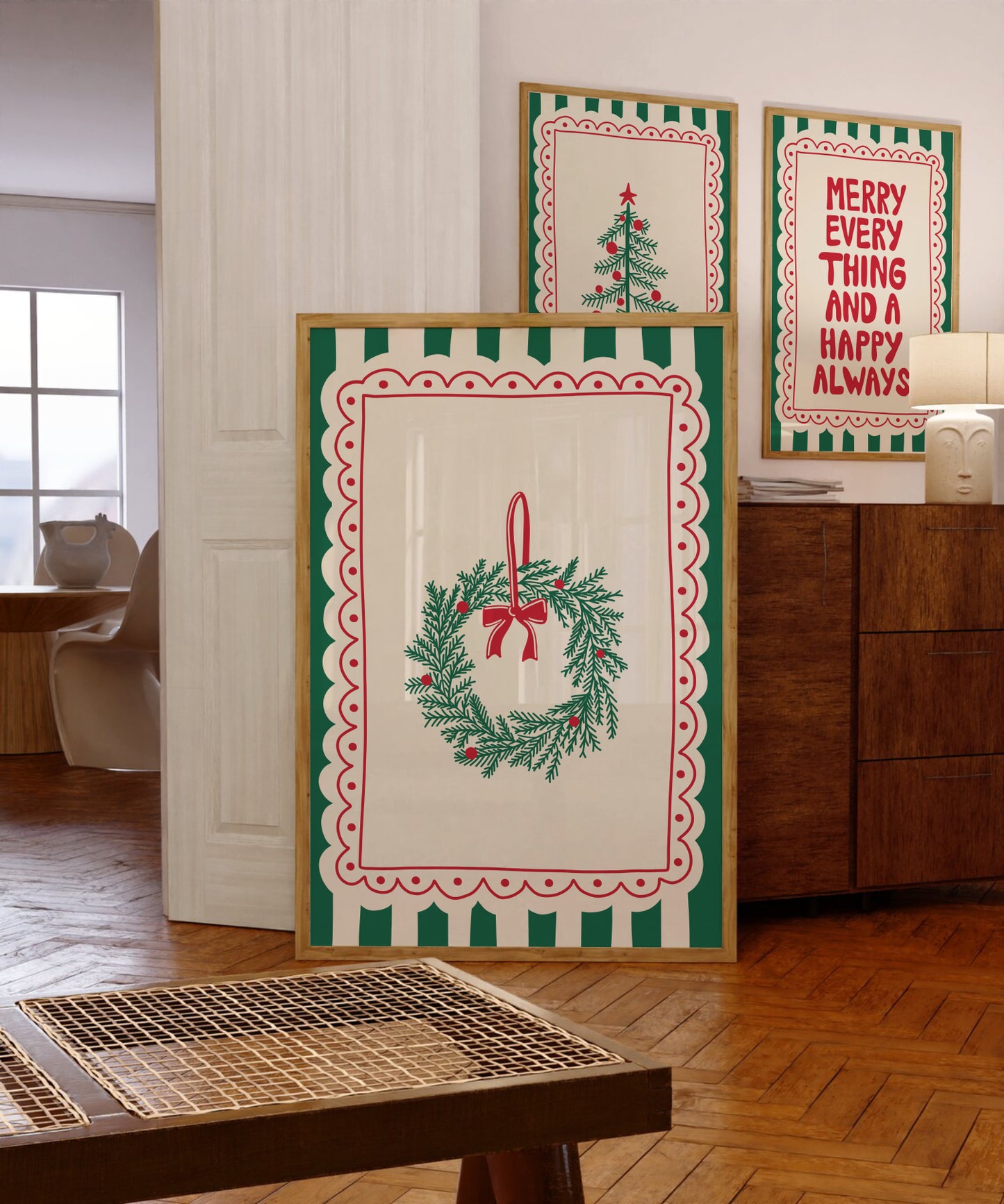 Christmas Wreath Print