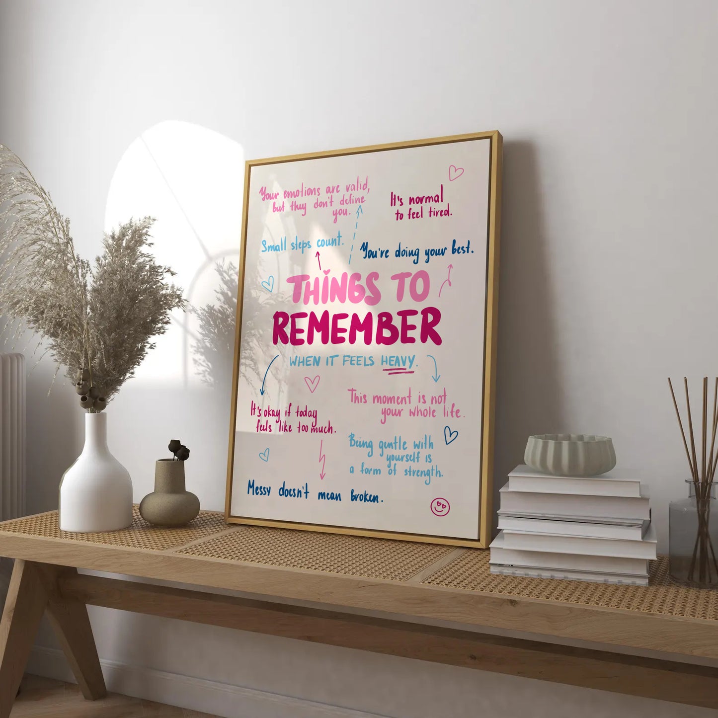 Things To Remember Mental Health Print