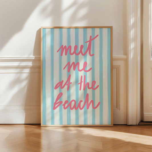 Meet Me At The Beach Print
