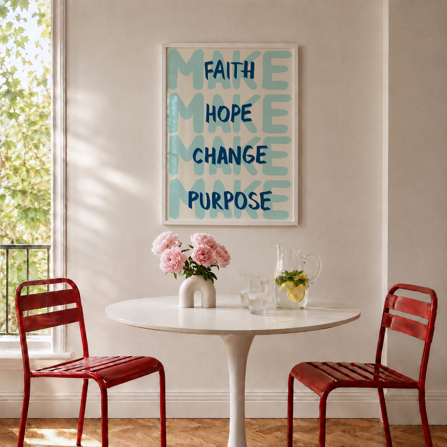 Blue Faith Hope Change Purpose Print