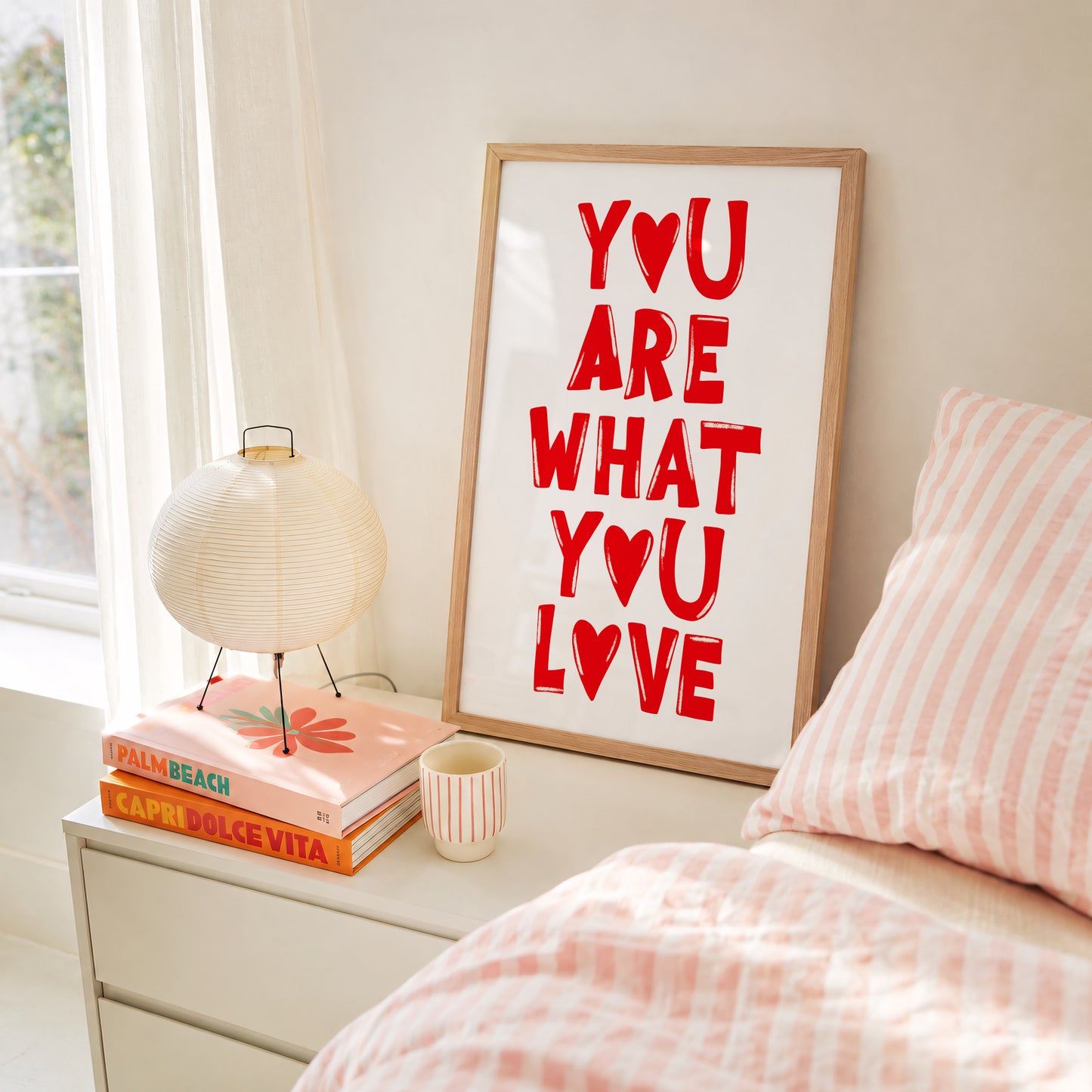 You Are What You Love Print #red