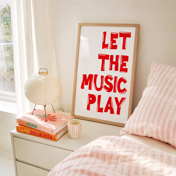 Let The Music Play Red Print
