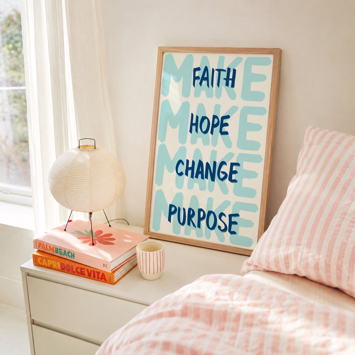Blue Faith Hope Change Purpose Print