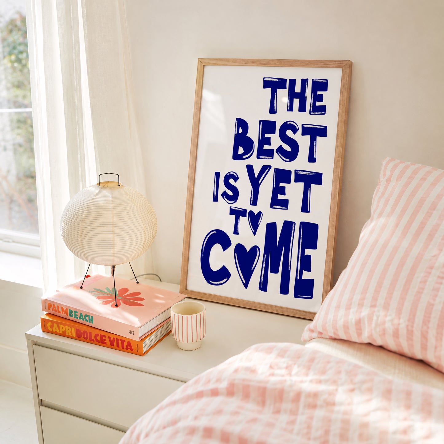 The best is yet to come print #blue
