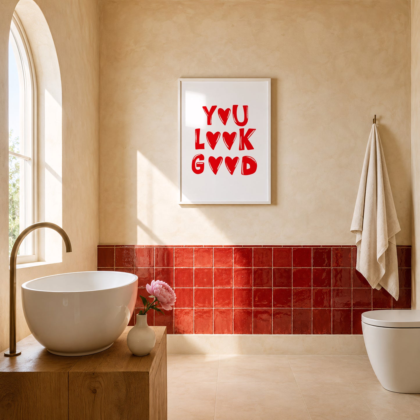 You Look Good Print #red