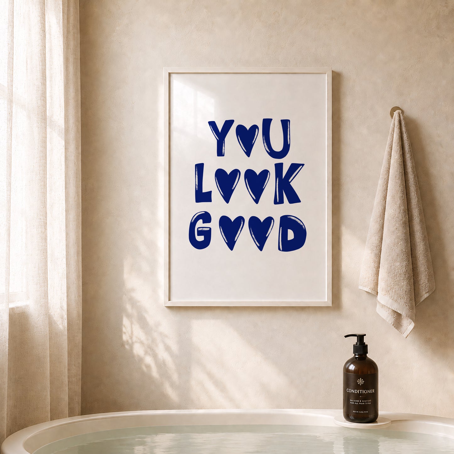 You Look Good Print #blue