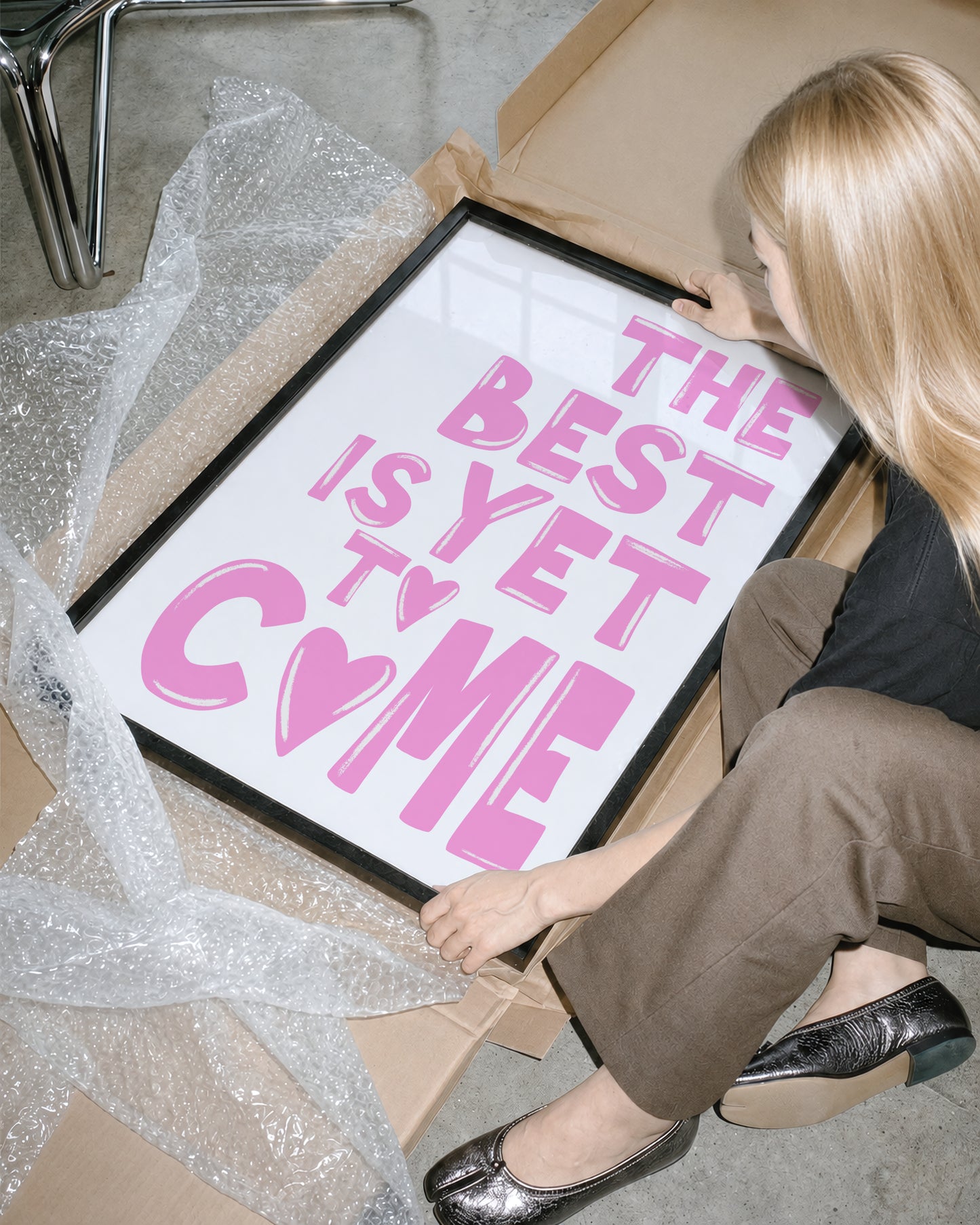 The best is yet to come print #pink