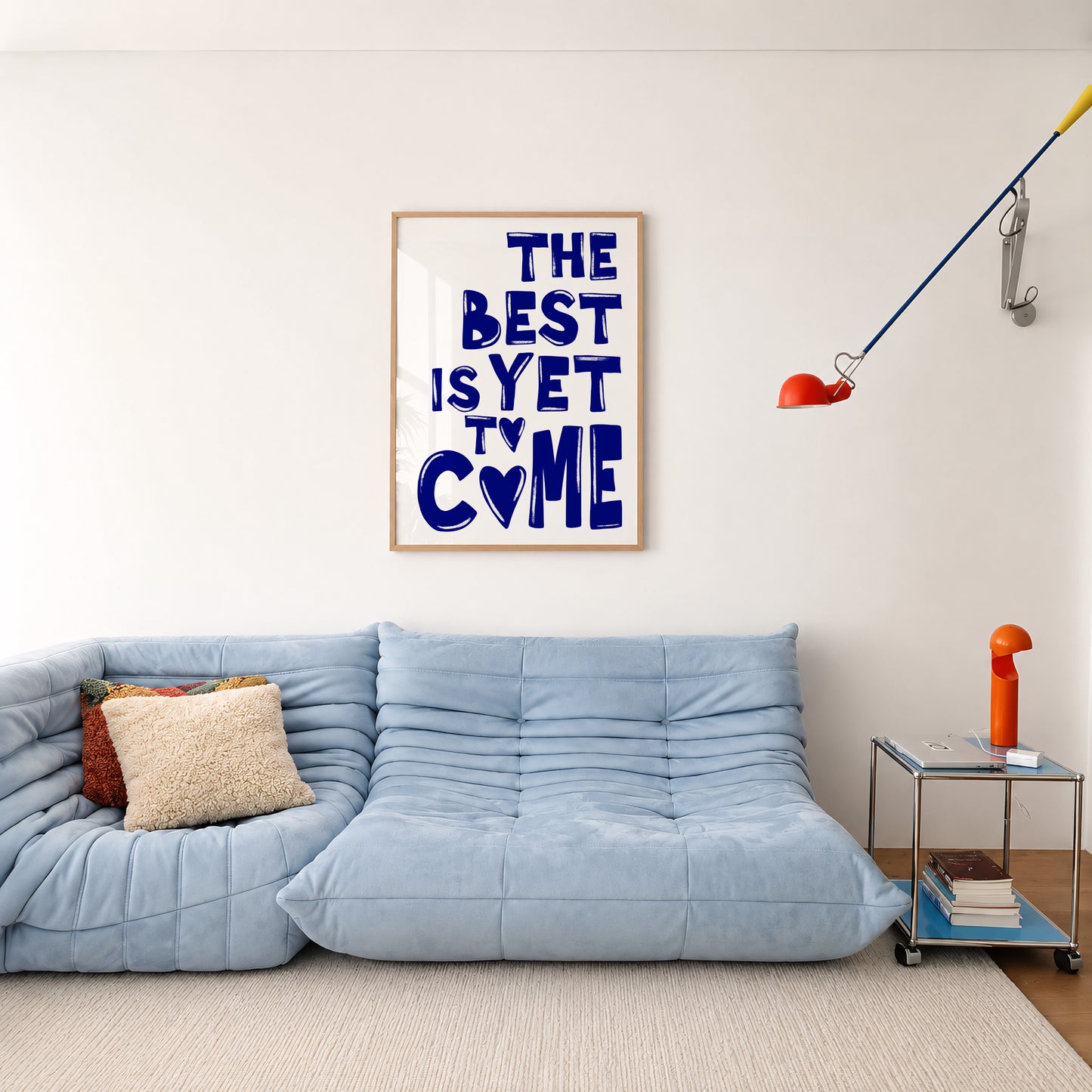 The best is yet to come print #blue