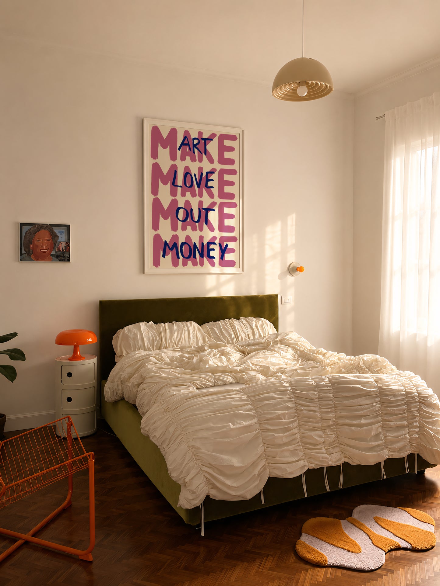 Pink Make Art Love Out Money Print