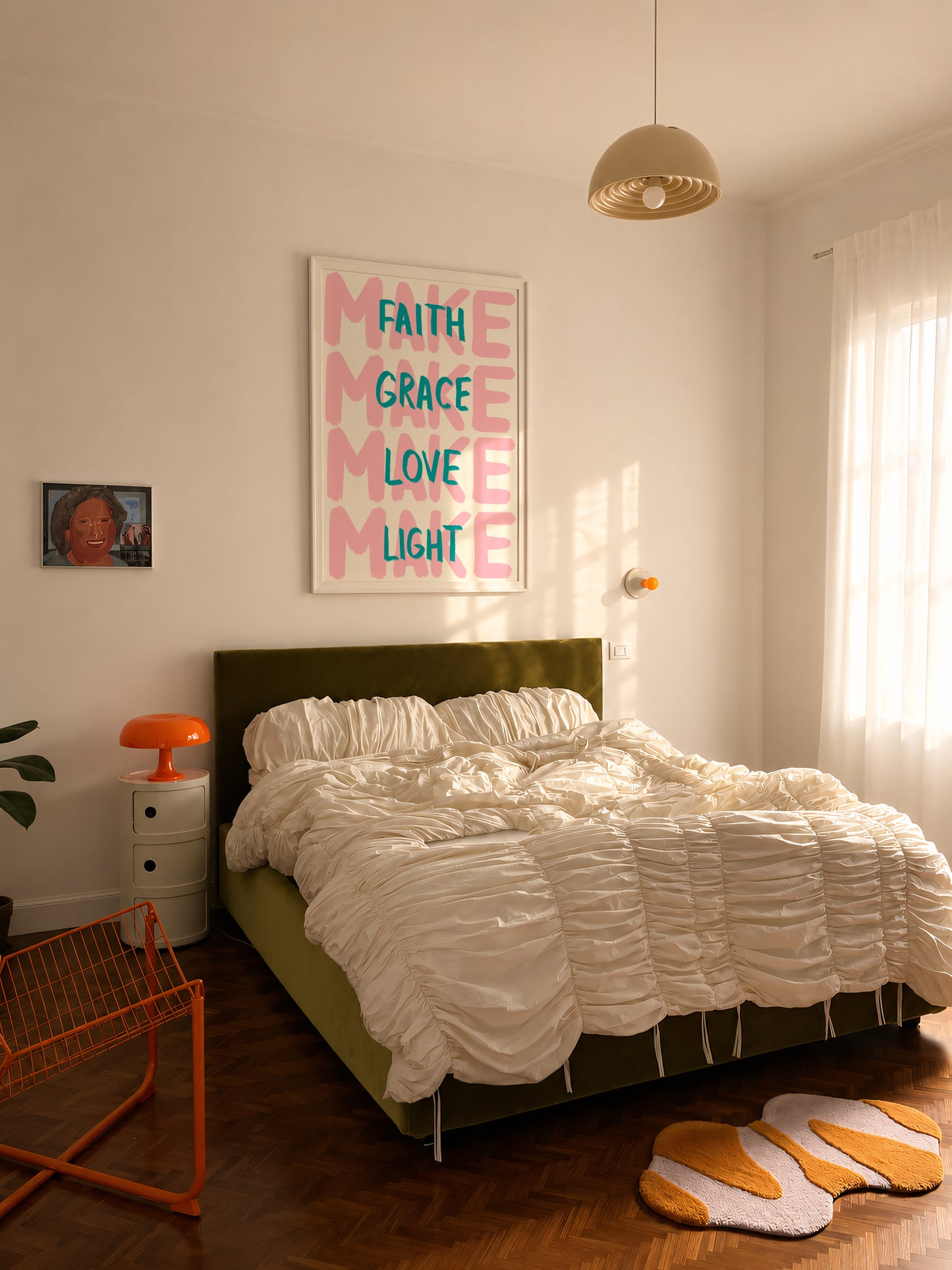 Pink Faith Grace Love Light Print