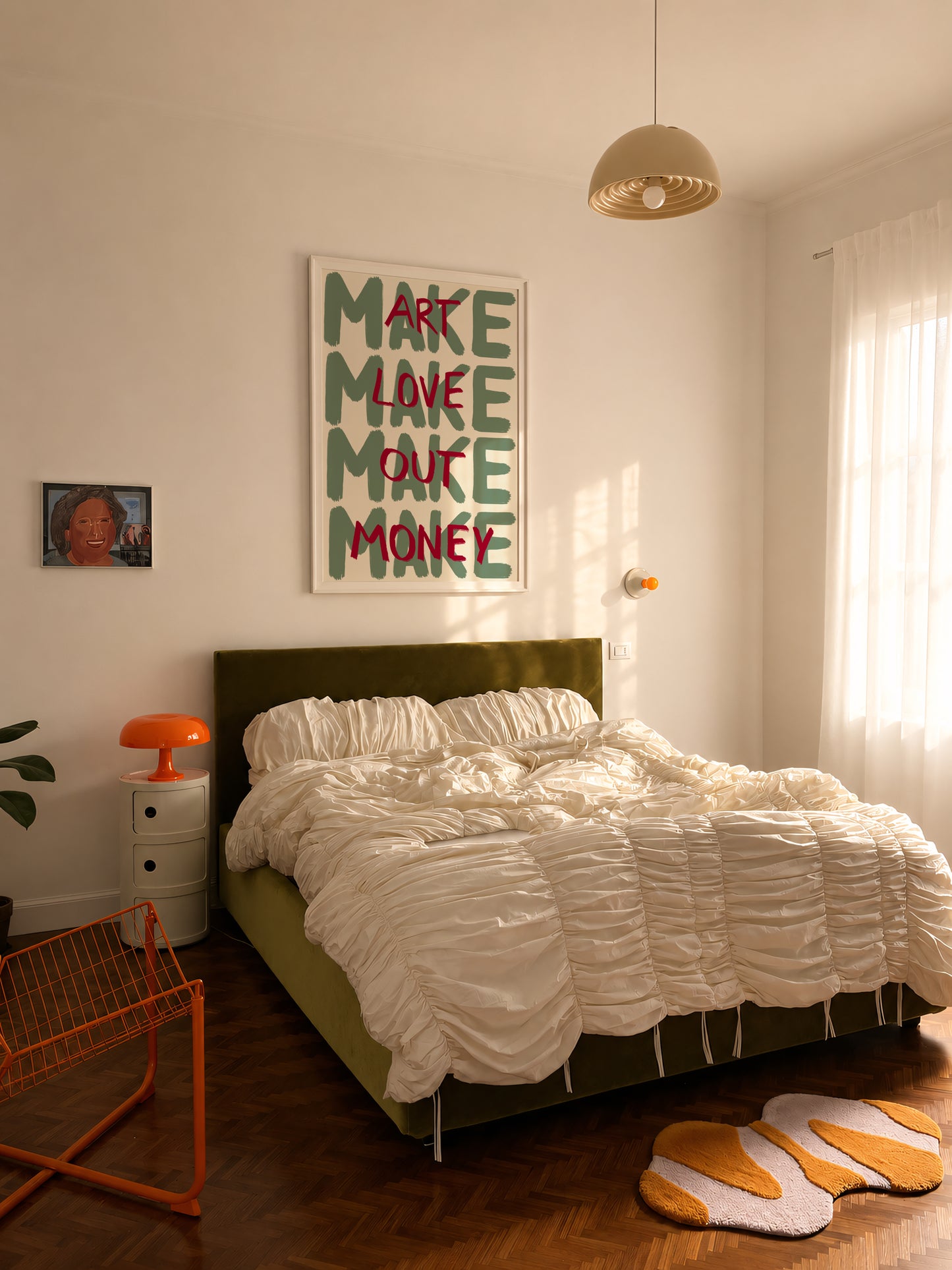 Green Make Art Love Out Money Print