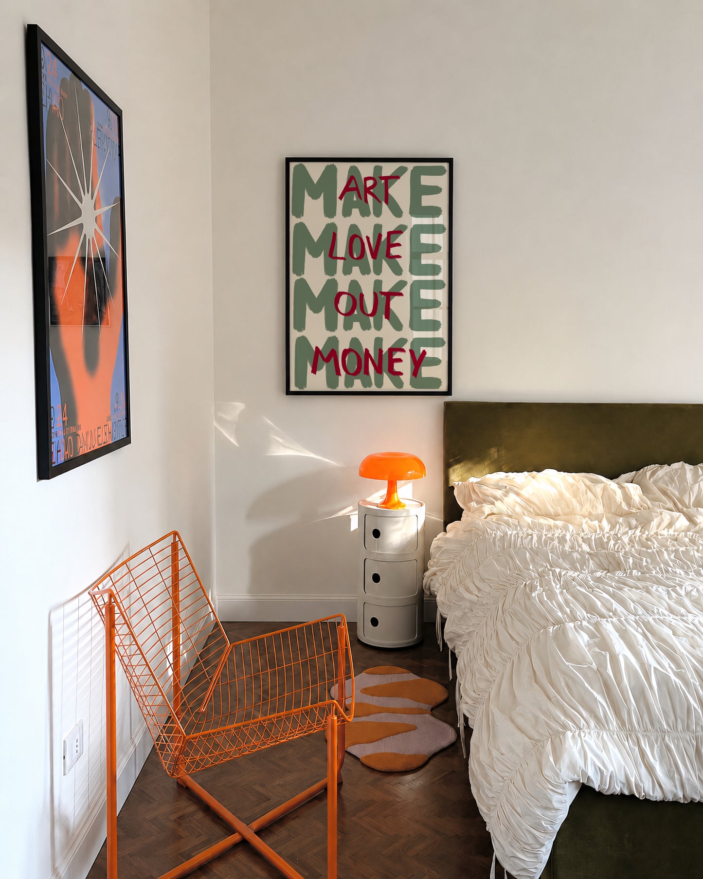 Green Make Art Love Out Money Print
