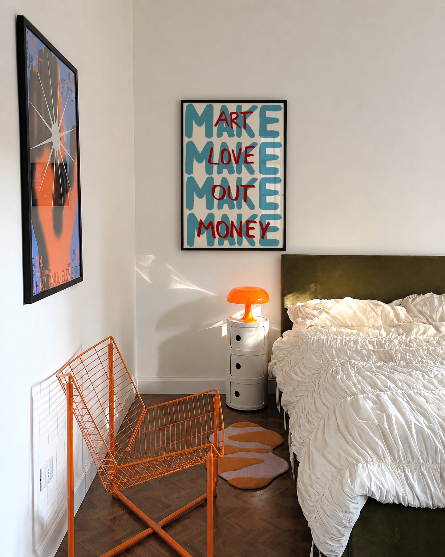 Blue Make Art Love Out Money Print