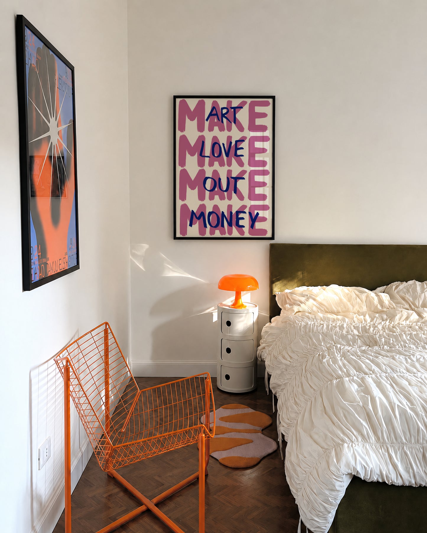 Pink Make Art Love Out Money Print