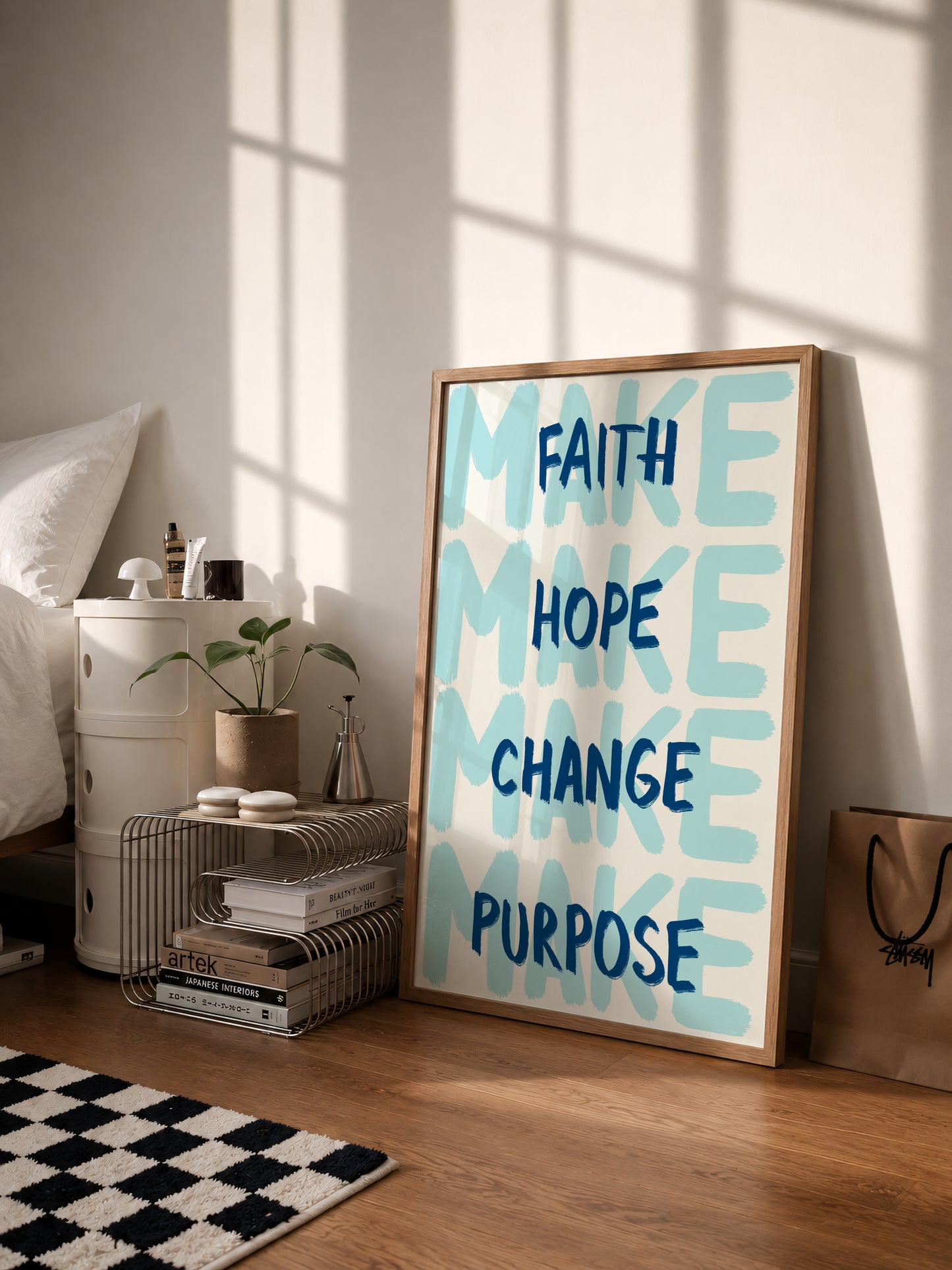 Blue Faith Hope Change Purpose Print