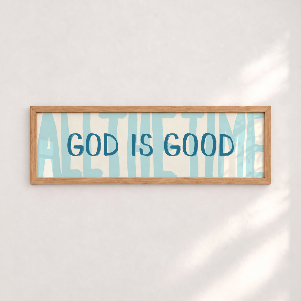 God Is Good All The Time Blue Panoramic Print
