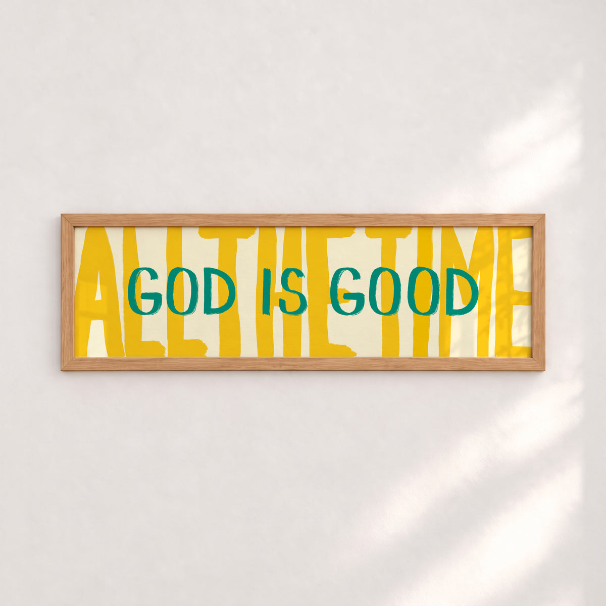 God Is Good All The Time Yellow Panoramic Print