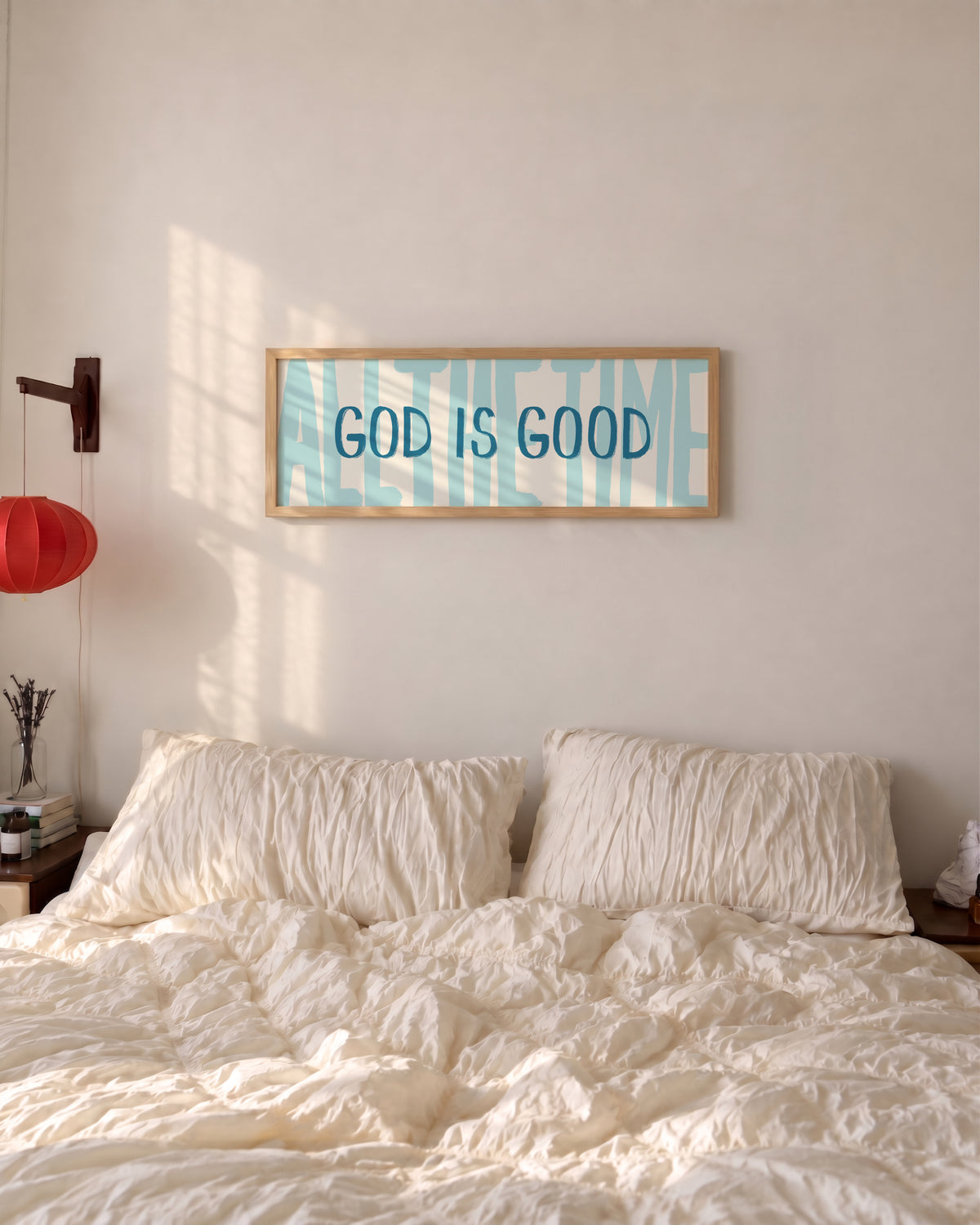 God Is Good All The Time Blue Panoramic Print