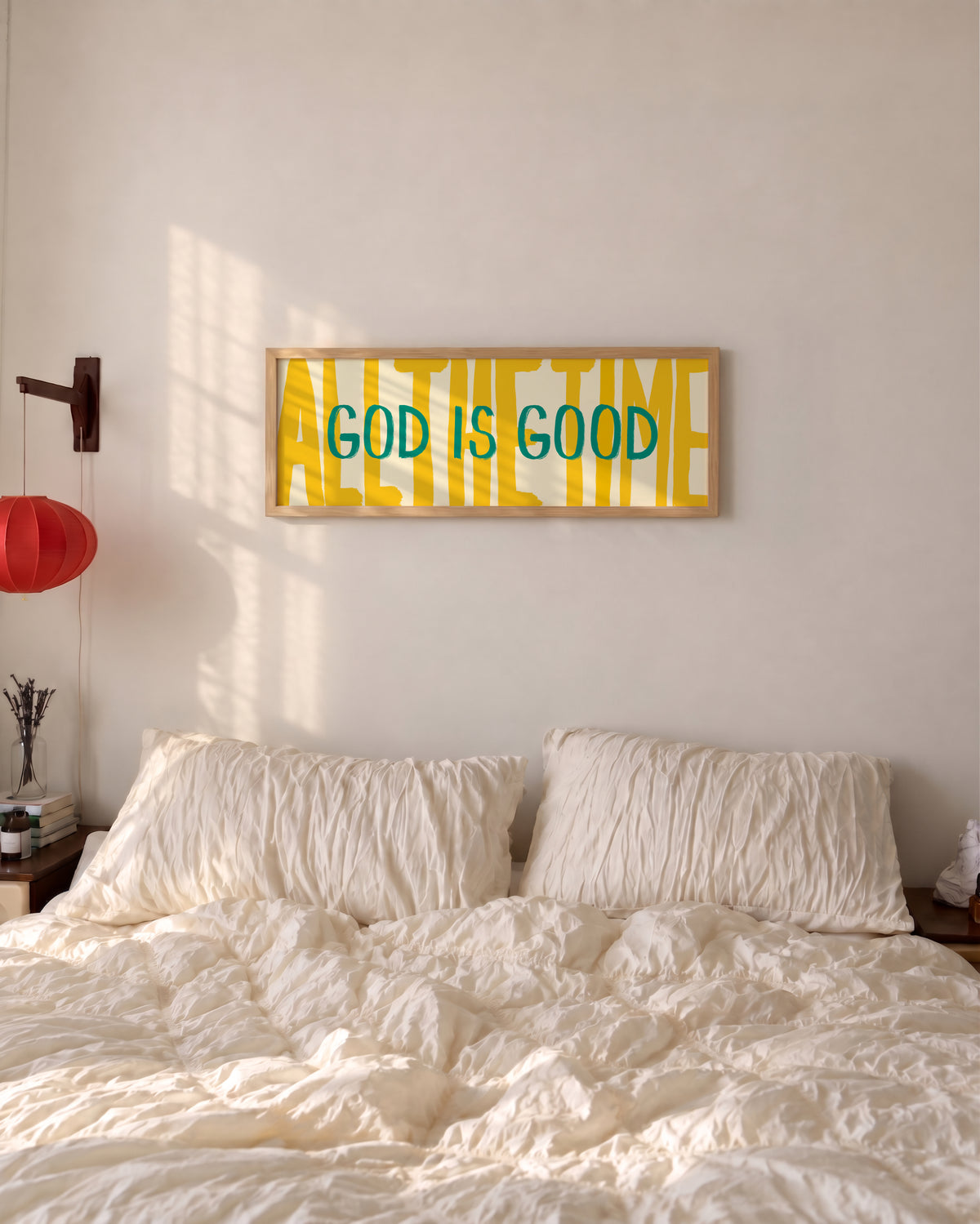 God Is Good All The Time Yellow Panoramic Print