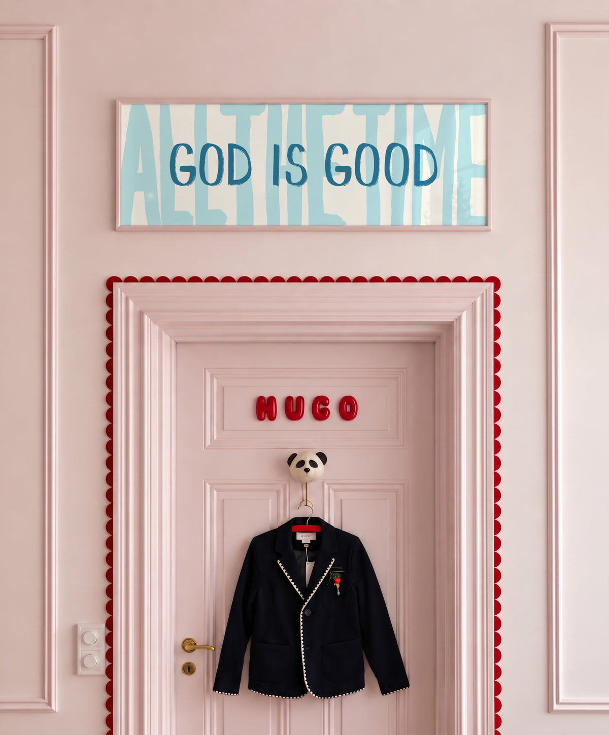 God Is Good All The Time Blue Panoramic Print