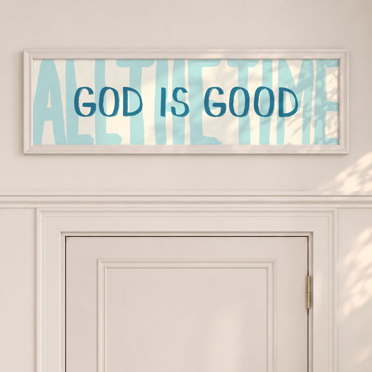 God Is Good All The Time Blue Panoramic Print