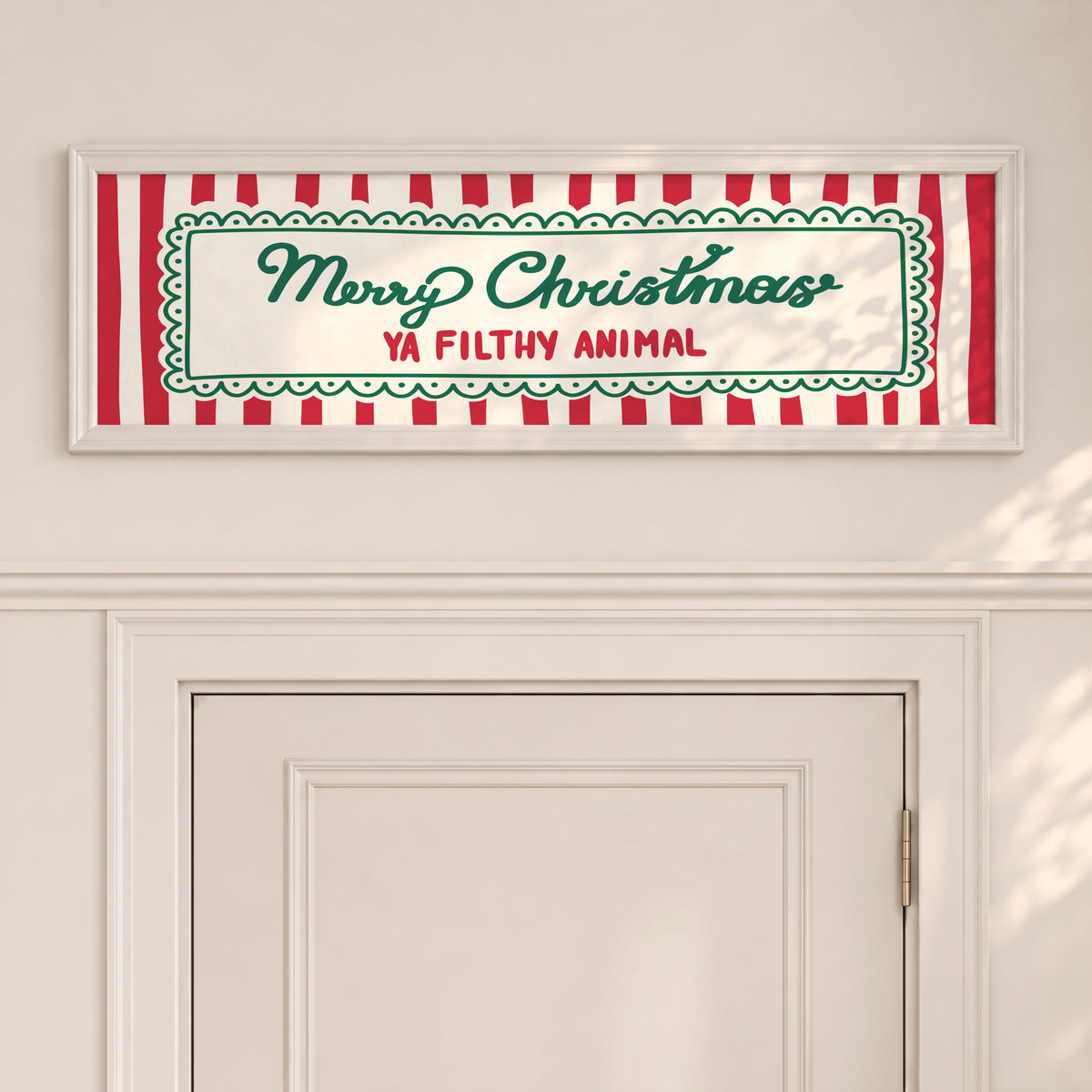 Merry Christmas Ya Filthy Animal Panoramic Print