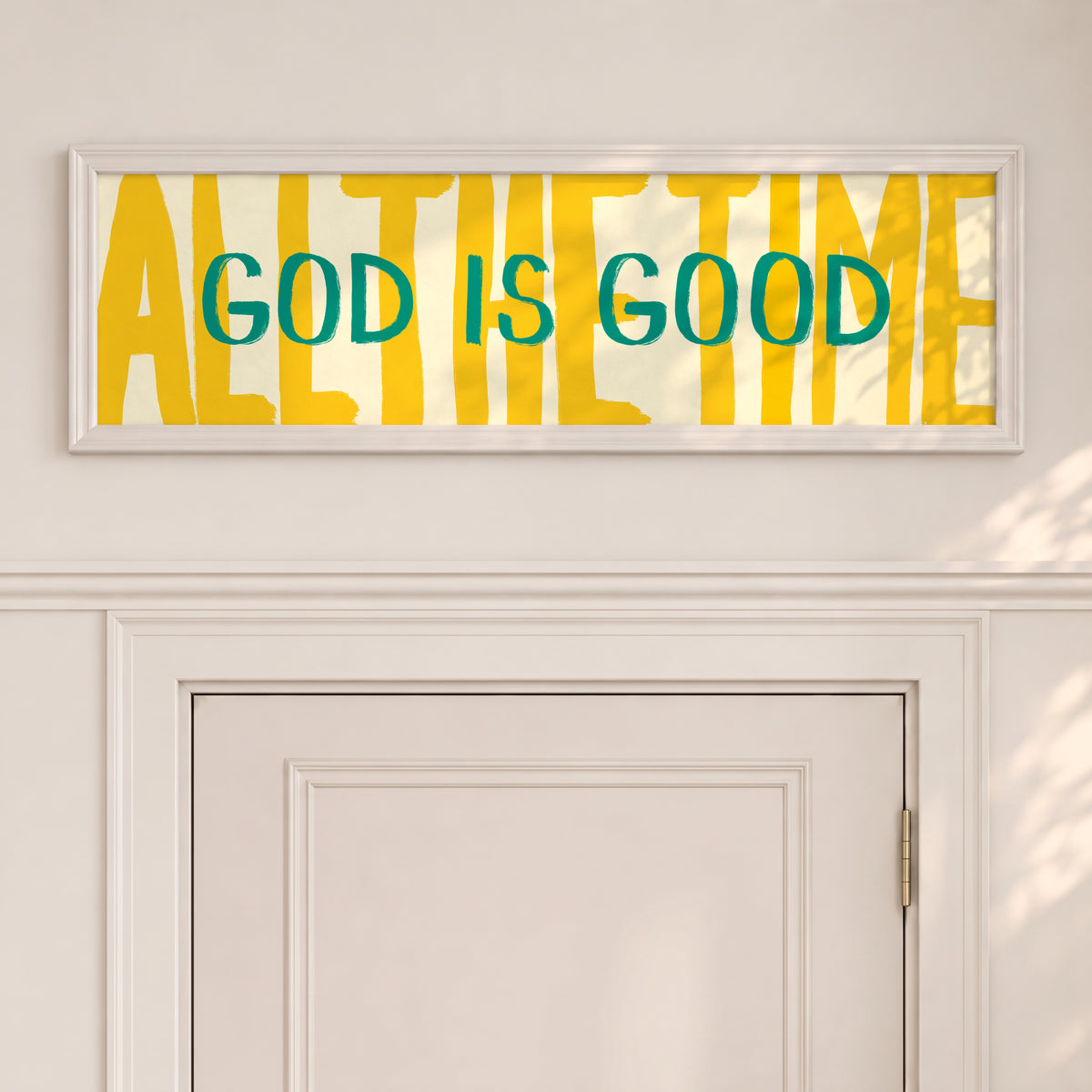 God Is Good All The Time Yellow Panoramic Print