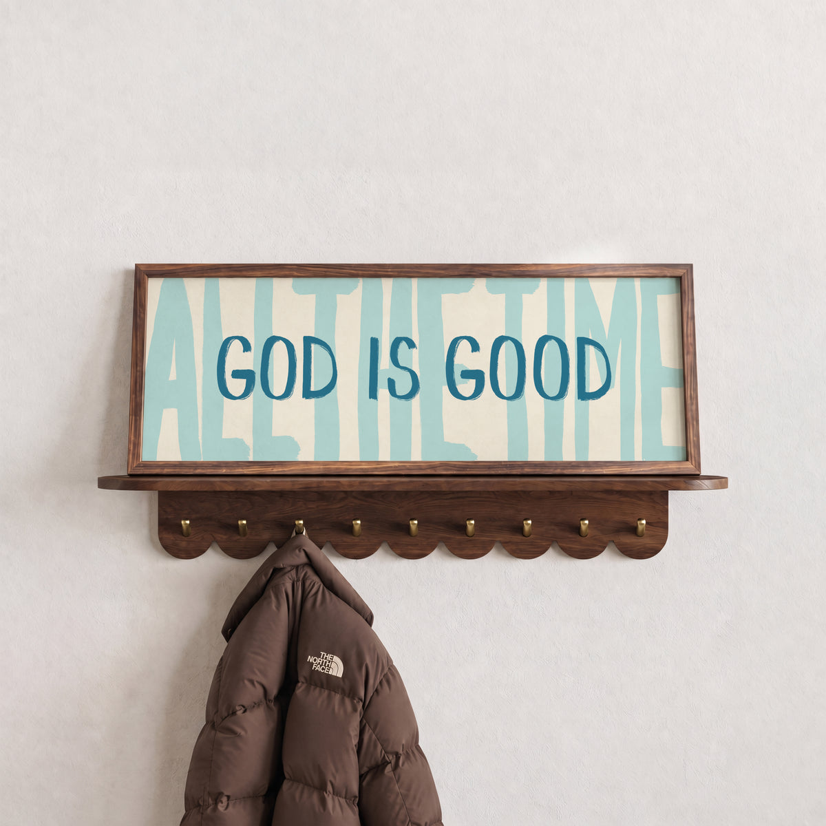 God Is Good All The Time Blue Panoramic Print