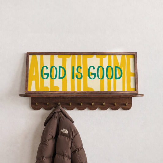 God Is Good All The Time Yellow Panoramic Print