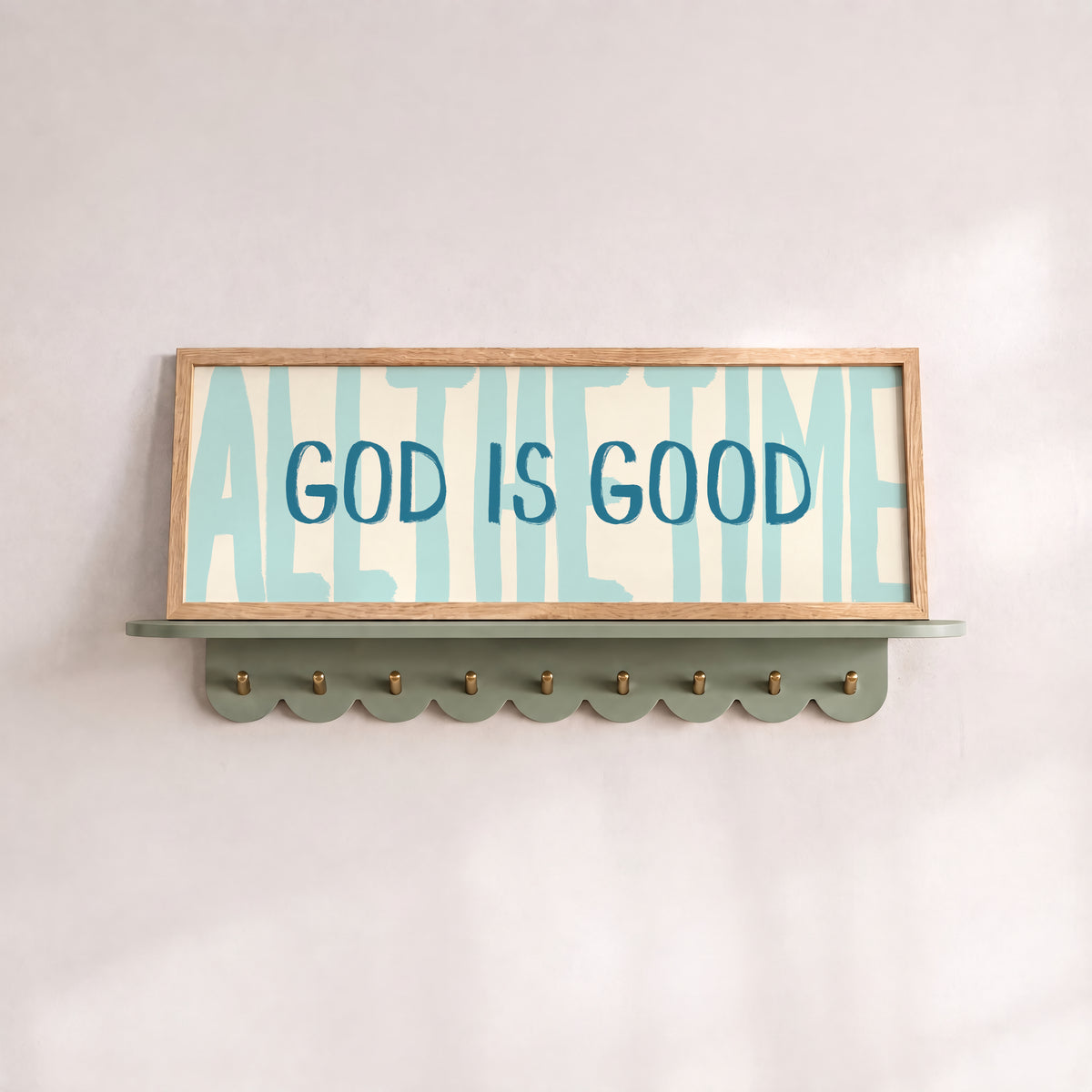 God Is Good All The Time Blue Panoramic Print