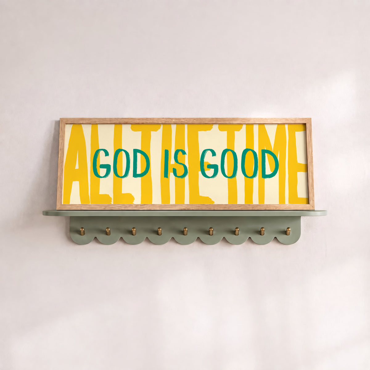 God Is Good All The Time Yellow Panoramic Print